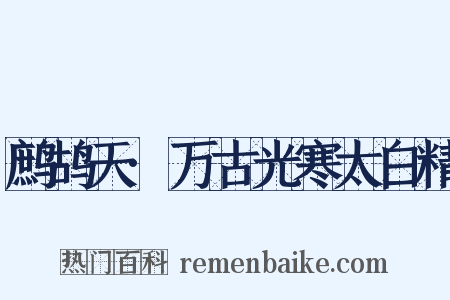 鹧鸪天·万古光寒太白精是什么意思的图片